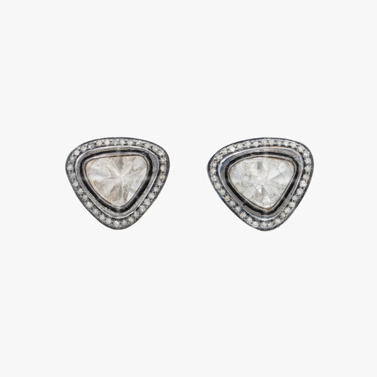 Polki Diamond Stud Earrings