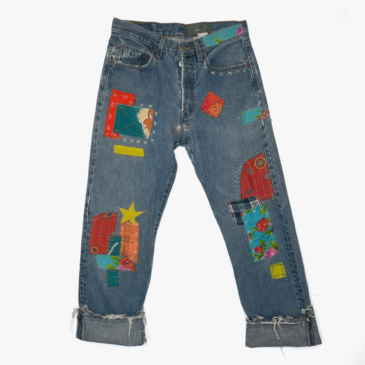 B-550 Patched 501 Jeans