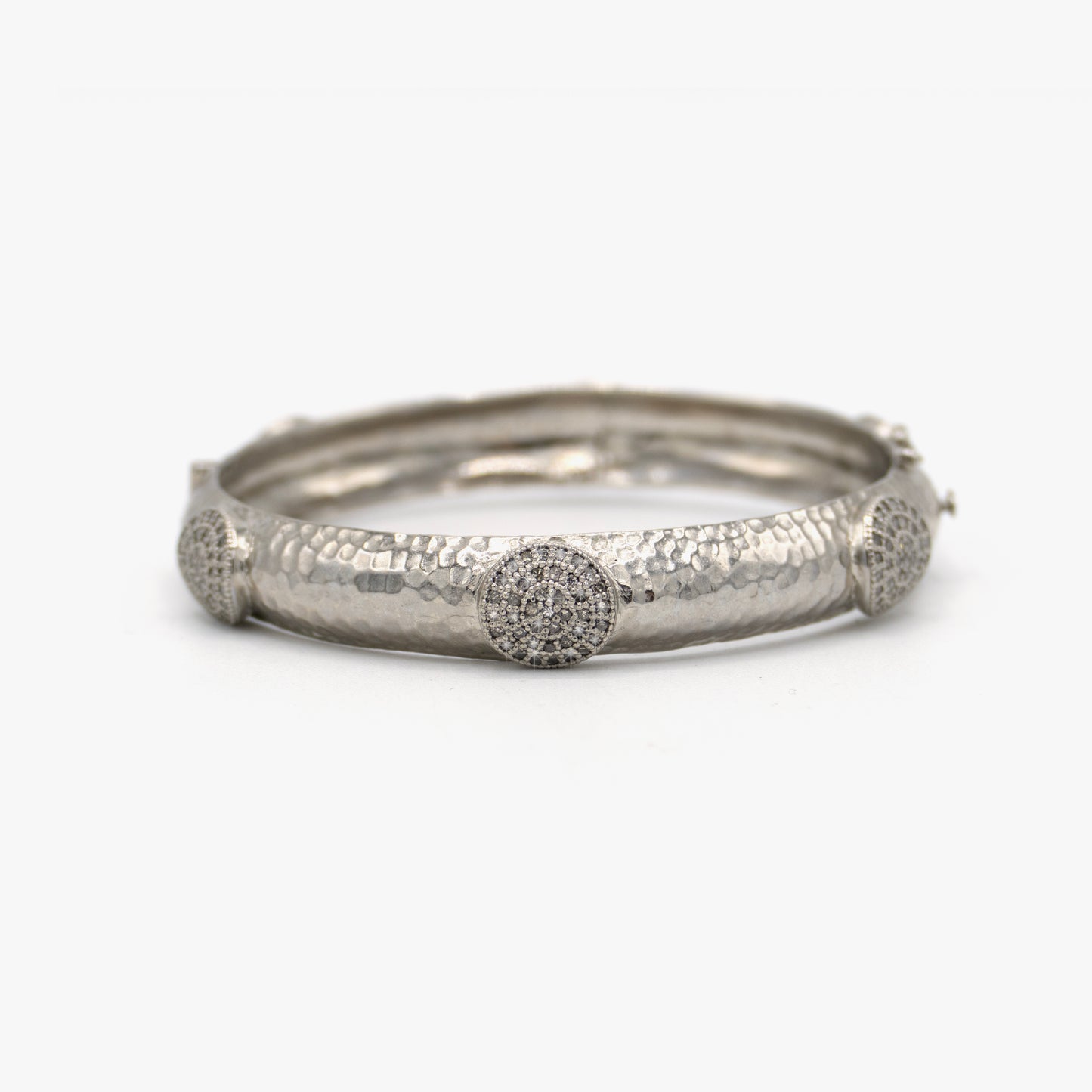 Sterling Silver and Pave Diamonds Bracelet