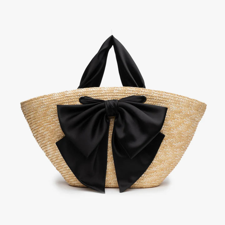 Carlotta Tote with Black Satin Bow