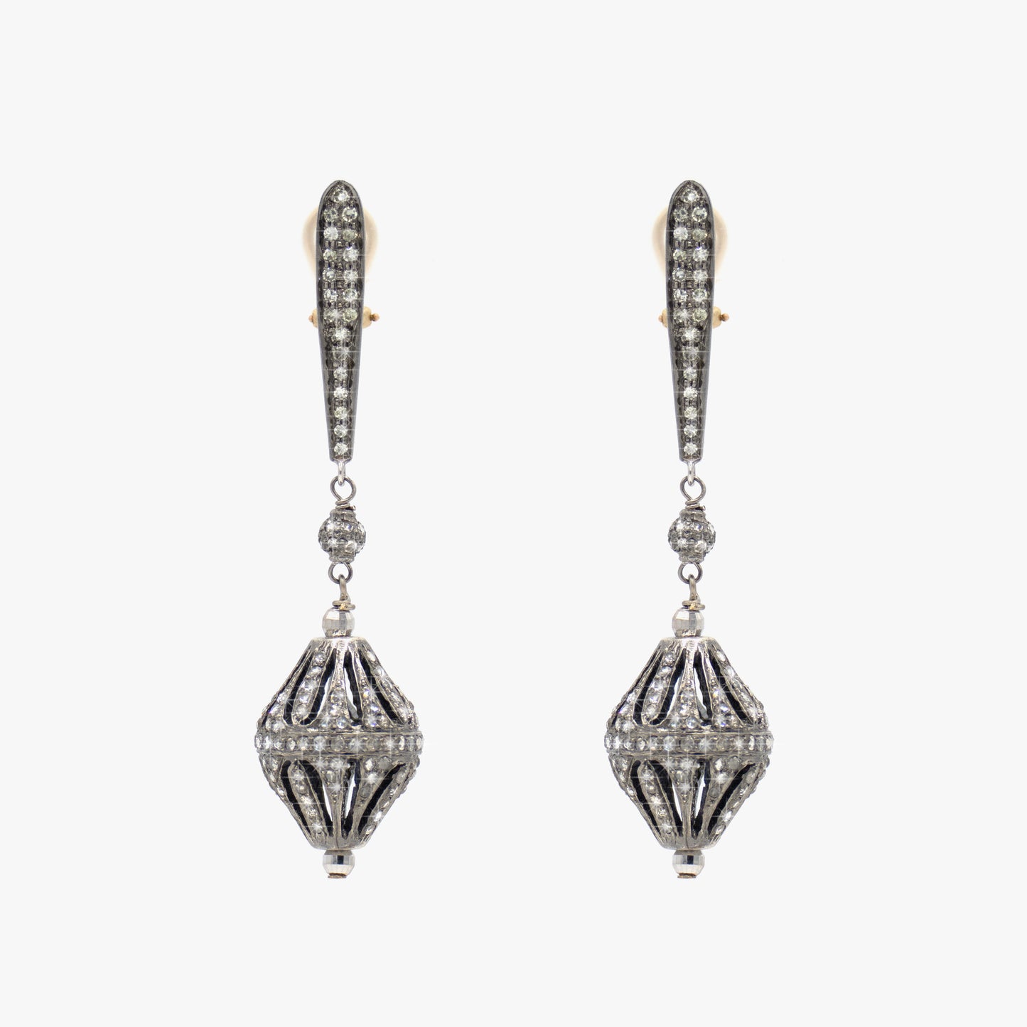 Diamond Bead Earrings