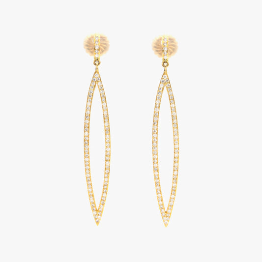 Diamonds and 14K Gold Earrings