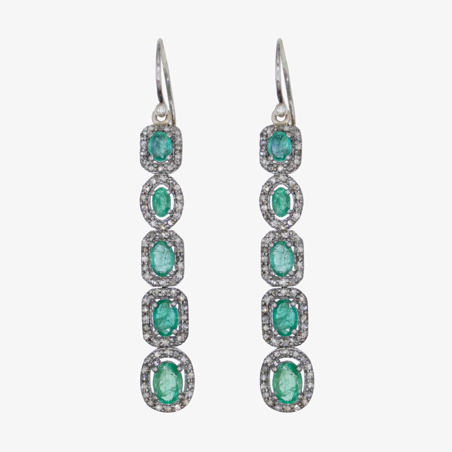 Emerald Hooked Earrings