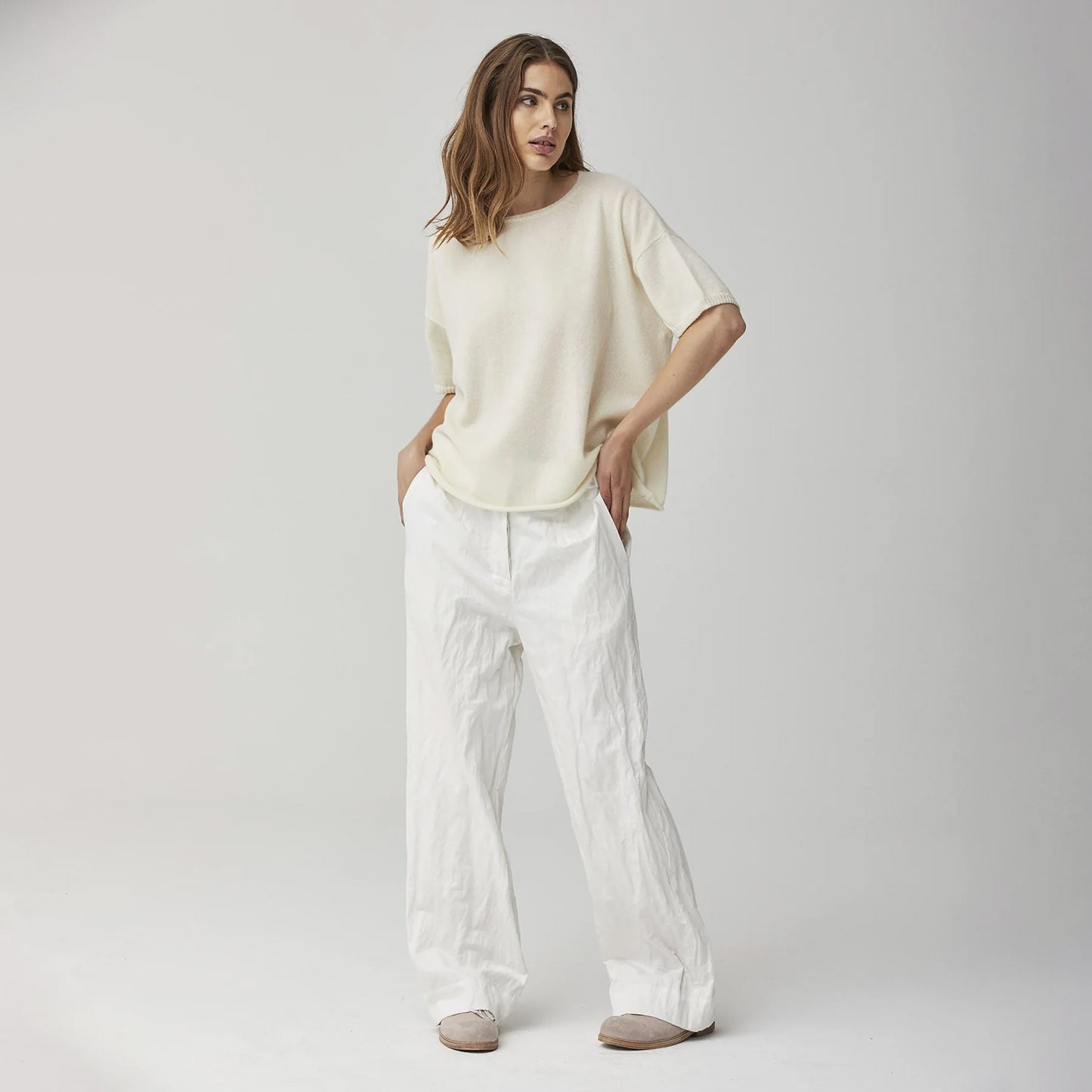 Cotton Crinkled Pants