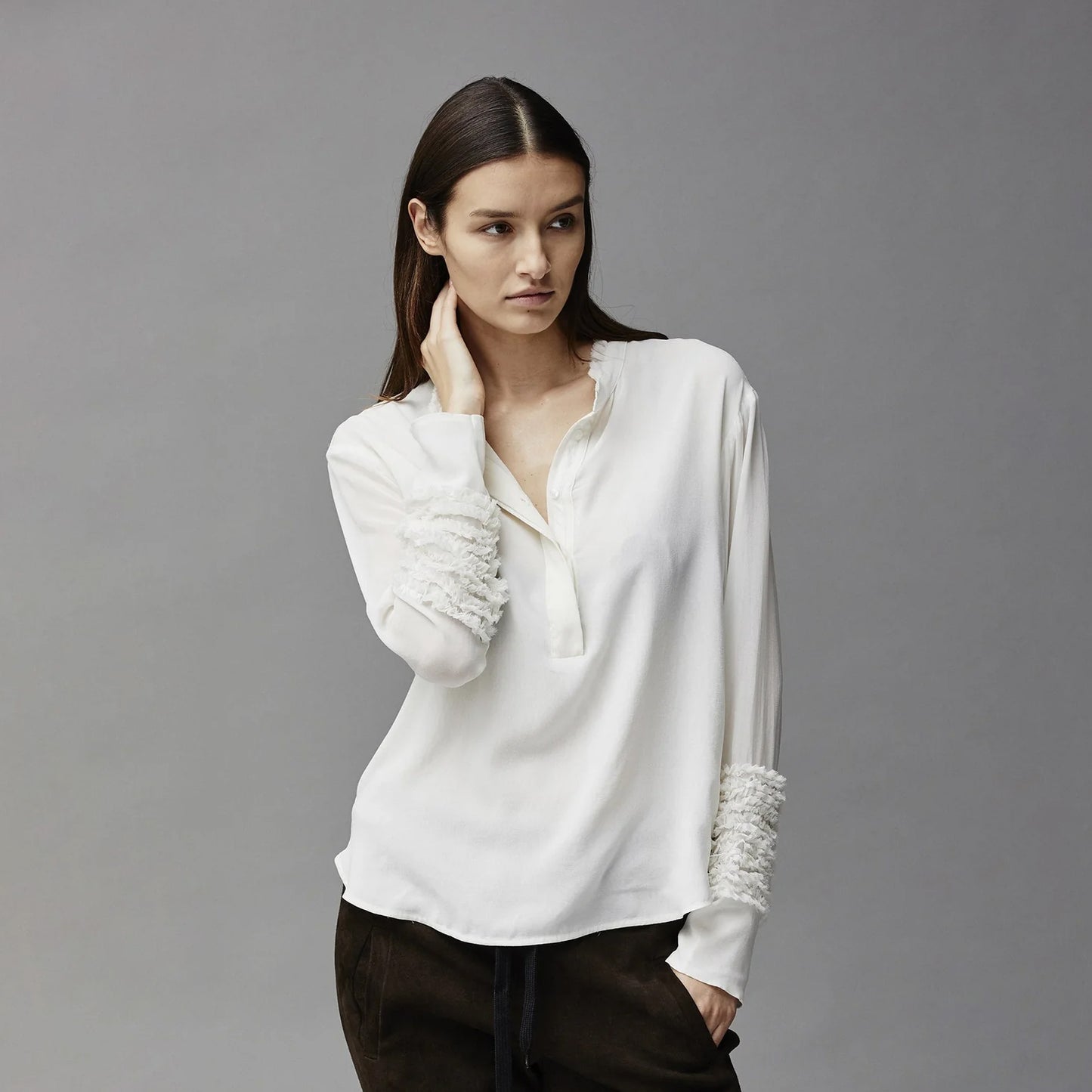 Silk Frill Shirt