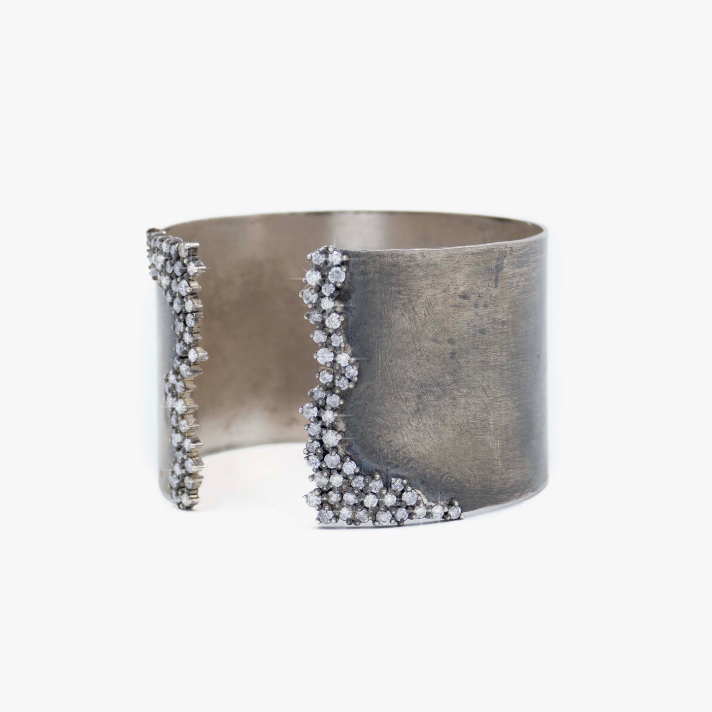 Diamond and Sterling Silver Cuff