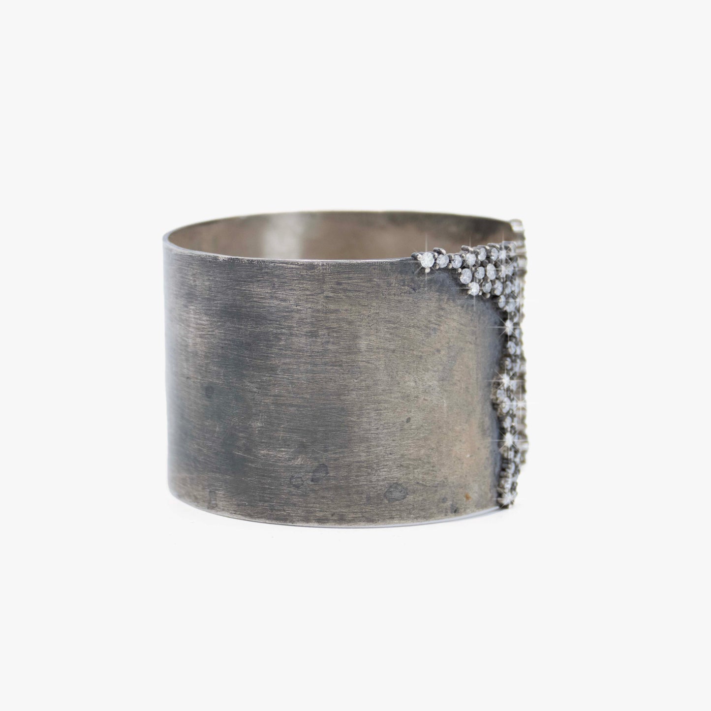 Diamond and Sterling Silver Cuff