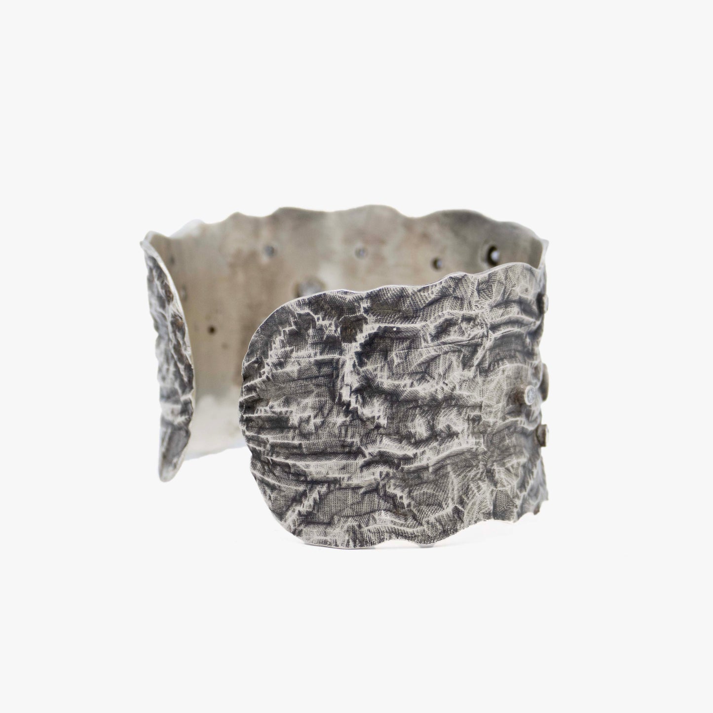 Diamond and Sterling Silver Cuff