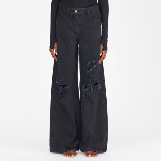 Cotton Denim Pants