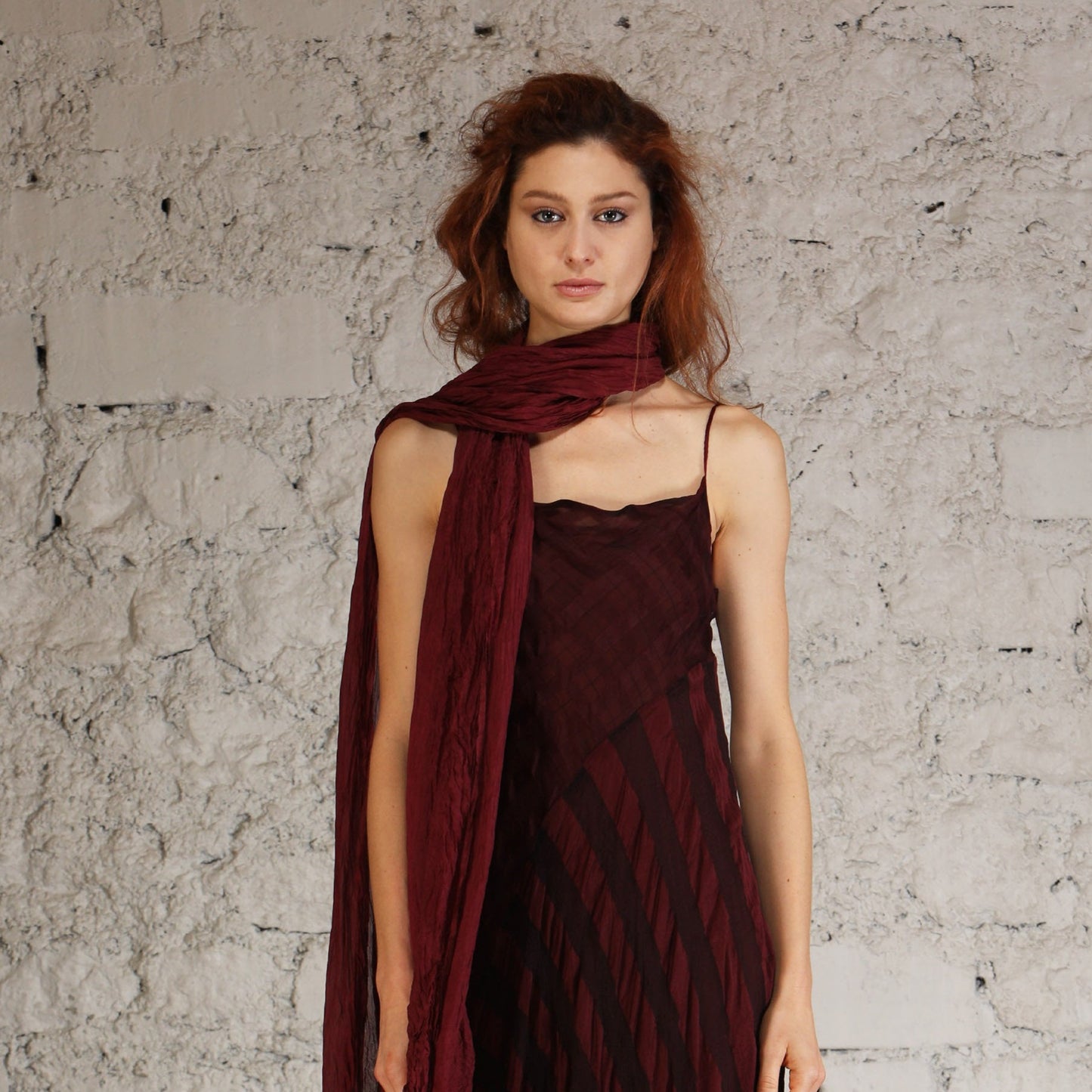 Merlot Striped Dress