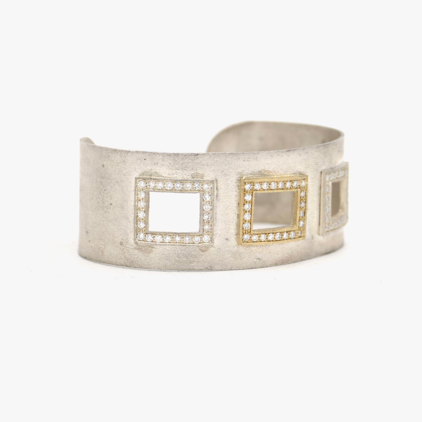 10K Gold & Sterling Silver Cuff