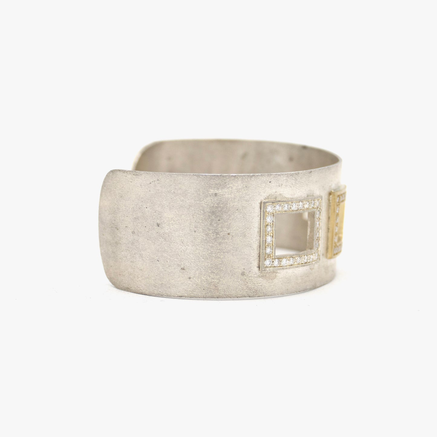 10K Gold & Sterling Silver Cuff