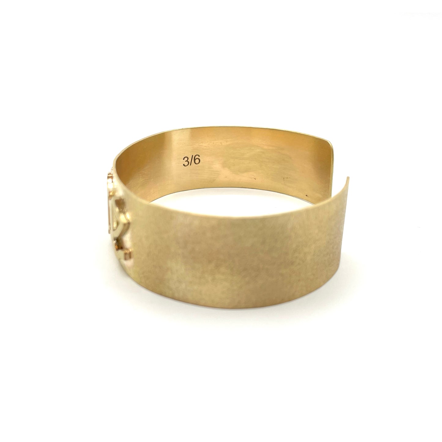 10K Gold and Diamonds 'Love' Cuff