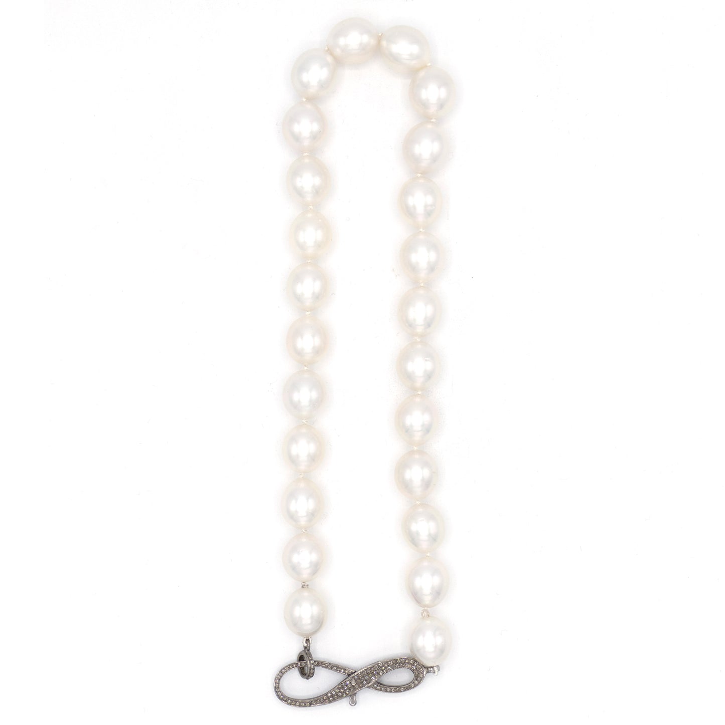 South Sea Pearls With Diamond Clasp Necklace