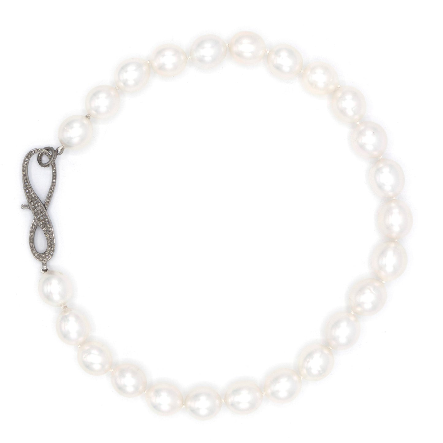 South Sea Pearls With Diamond Clasp Necklace