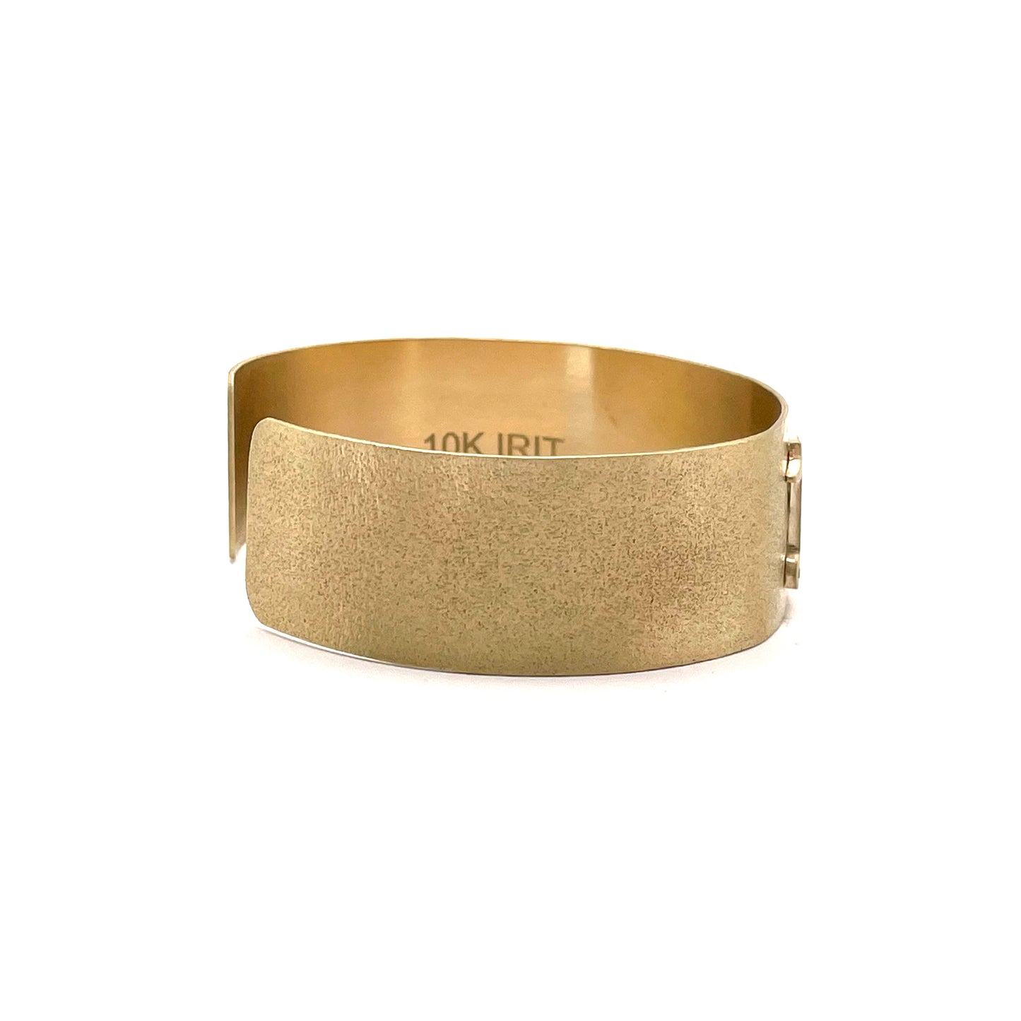 10K Gold and Diamonds 'Love' Cuff